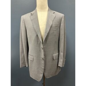 Canali Men's 40R Gray Pinstripe‎ Blazer Sport Coat 100% Wool Italy
